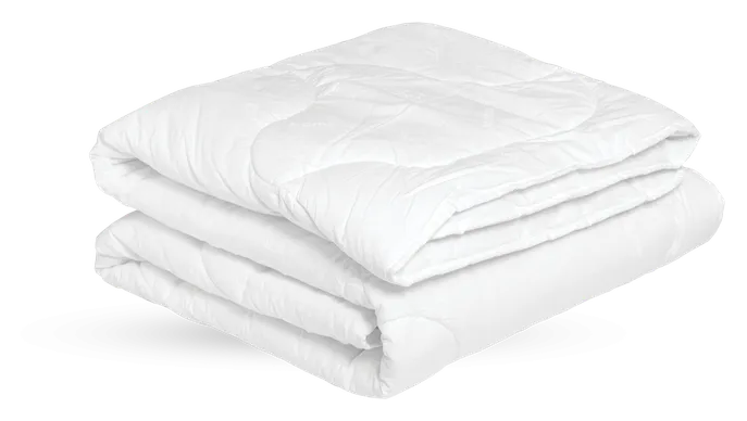 Vorelia Bamboo Duvet, folded: white quilted fabric